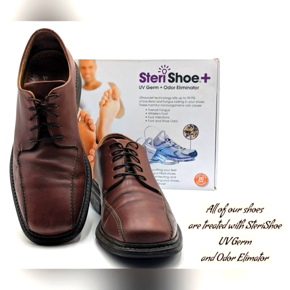 Bostonian Strada Mens Leather Lace-Up Dress Shoes Sz 10.5 Brown Made In Italy